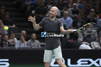2023-10-30 - Adrian Mannarino of France during day 1 of the Rolex Paris Masters 2023, ATP Masters 1000 tennis tournament on October 30, 2023 at Accor Arena in Paris, France - TENNIS - ATP - ROLEX PARIS MASTERS 2023 - INTERNATIONALS - TENNIS