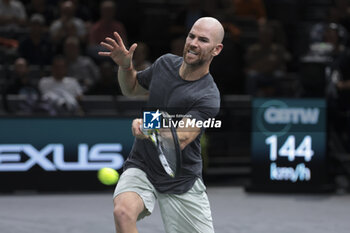 2023-10-30 - Adrian Mannarino of France during day 1 of the Rolex Paris Masters 2023, ATP Masters 1000 tennis tournament on October 30, 2023 at Accor Arena in Paris, France - TENNIS - ATP - ROLEX PARIS MASTERS 2023 - INTERNATIONALS - TENNIS
