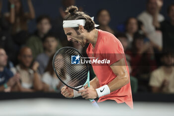 2023-10-30 - Lorenzo Musetti of Italy during day 1 of the Rolex Paris Masters 2023, ATP Masters 1000 tennis tournament on October 30, 2023 at Accor Arena in Paris, France - TENNIS - ATP - ROLEX PARIS MASTERS 2023 - INTERNATIONALS - TENNIS