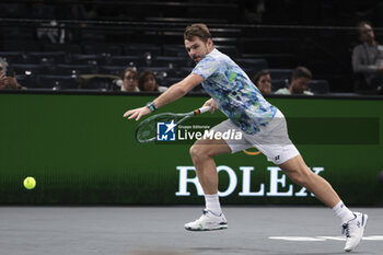 2023-10-31 - Stan Wawrinka of Switzerland during day 1 of the Rolex Paris Masters 2023, ATP Masters 1000 tennis tournament on October 30, 2023 at Accor Arena in Paris, France - TENNIS - ATP - ROLEX PARIS MASTERS 2023 - INTERNATIONALS - TENNIS