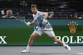 2023-10-31 - Stan Wawrinka of Switzerland during day 1 of the Rolex Paris Masters 2023, ATP Masters 1000 tennis tournament on October 30, 2023 at Accor Arena in Paris, France - TENNIS - ATP - ROLEX PARIS MASTERS 2023 - INTERNATIONALS - TENNIS