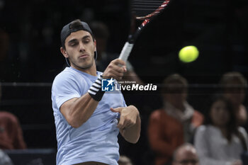 2023-10-31 - Francisco Cerundolo of Argentina during day 2 of the Rolex Paris Masters 2023, ATP Masters 1000 tennis tournament on October 31, 2023 at Accor Arena in Paris, France - TENNIS - ATP - ROLEX PARIS MASTERS 2023 - INTERNATIONALS - TENNIS