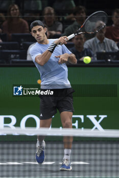 2023-10-31 - Francisco Cerundolo of Argentina during day 2 of the Rolex Paris Masters 2023, ATP Masters 1000 tennis tournament on October 31, 2023 at Accor Arena in Paris, France - TENNIS - ATP - ROLEX PARIS MASTERS 2023 - INTERNATIONALS - TENNIS