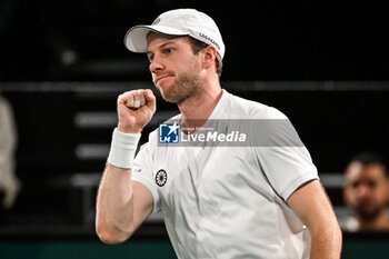 2023-11-01 - Botic VAN DE ZANDSCHULP of Netherlands celebrates his point during the third day of the Rolex Paris Masters 2023, ATP Masters 1000 tennis tournament on November 01, 2023 at Accor Arena in Paris, France - TENNIS - ATP - ROLEX PARIS MASTERS 2023 - INTERNATIONALS - TENNIS