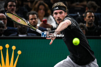2023-11-01 - Stefanos TSITSIPAS of Greece during the third day of the Rolex Paris Masters 2023, ATP Masters 1000 tennis tournament on November 01, 2023 at Accor Arena in Paris, France - TENNIS - ATP - ROLEX PARIS MASTERS 2023 - INTERNATIONALS - TENNIS