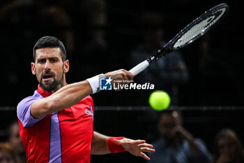2023-11-01 - Novak DJOKOVIC of Serbia during the third day of the Rolex Paris Masters 2023, ATP Masters 1000 tennis tournament on November 01, 2023 at Accor Arena in Paris, France - TENNIS - ATP - ROLEX PARIS MASTERS 2023 - INTERNATIONALS - TENNIS
