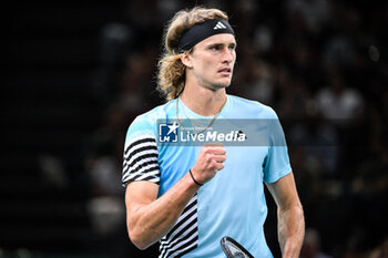 2023-11-01 - Alexander ZVEREV of Germany celebrates his point during the third day of the Rolex Paris Masters 2023, ATP Masters 1000 tennis tournament on November 01, 2023 at Accor Arena in Paris, France - TENNIS - ATP - ROLEX PARIS MASTERS 2023 - INTERNATIONALS - TENNIS