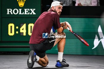 2023-11-01 - Tommy PAUL of United States looks dejected during the third day of the Rolex Paris Masters 2023, ATP Masters 1000 tennis tournament on November 01, 2023 at Accor Arena in Paris, France - TENNIS - ATP - ROLEX PARIS MASTERS 2023 - INTERNATIONALS - TENNIS