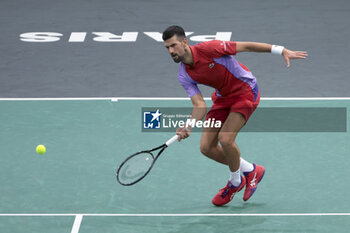2023-11-01 - Novak Djokovic of Serbia during day 3 of the Rolex Paris Masters 2023, ATP Masters 1000 tennis tournament on November 1, 2023 at Accor Arena in Paris, France - TENNIS - ATP - ROLEX PARIS MASTERS 2023 - INTERNATIONALS - TENNIS