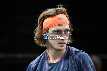 2023-11-02 - Andrey RUBLEV of Russia during the fourth day of the Rolex Paris Masters 2023, ATP Masters 1000 tennis tournament on November 02, 2023 at Accor Arena in Paris, France - TENNIS - ATP - ROLEX PARIS MASTERS 2023 - INTERNATIONALS - TENNIS