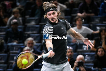 2023-11-02 - Stefanos TSITSIPAS of Greece during the fourth day of the Rolex Paris Masters 2023, ATP Masters 1000 tennis tournament on November 02, 2023 at Accor Arena in Paris, France - TENNIS - ATP - ROLEX PARIS MASTERS 2023 - INTERNATIONALS - TENNIS