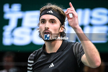 2023-11-02 - Stefanos TSITSIPAS of Greece during the fourth day of the Rolex Paris Masters 2023, ATP Masters 1000 tennis tournament on November 02, 2023 at Accor Arena in Paris, France - TENNIS - ATP - ROLEX PARIS MASTERS 2023 - INTERNATIONALS - TENNIS