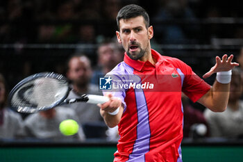 2023-11-02 - Novak DJOKOVIC of Serbia during the fourth day of the Rolex Paris Masters 2023, ATP Masters 1000 tennis tournament on November 02, 2023 at Accor Arena in Paris, France - TENNIS - ATP - ROLEX PARIS MASTERS 2023 - INTERNATIONALS - TENNIS