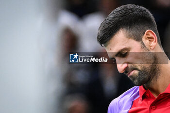 2023-11-02 - Novak DJOKOVIC of Serbia during the fourth day of the Rolex Paris Masters 2023, ATP Masters 1000 tennis tournament on November 02, 2023 at Accor Arena in Paris, France - TENNIS - ATP - ROLEX PARIS MASTERS 2023 - INTERNATIONALS - TENNIS