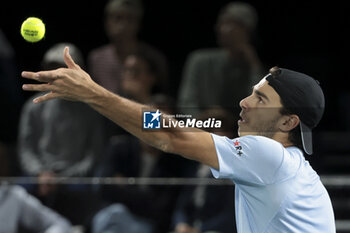 2023-11-02 - Francisco Cerundolo of Argentina during day 4 of the Rolex Paris Masters 2023, ATP Masters 1000 tennis tournament on November 2, 2023 at Accor Arena in Paris, France - TENNIS - ATP - ROLEX PARIS MASTERS 2023 - INTERNATIONALS - TENNIS