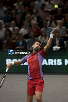 2023-11-02 - Novak Djokovic of Serbia during day 4 of the Rolex Paris Masters 2023, ATP Masters 1000 tennis tournament on November 2, 2023 at Accor Arena in Paris, France - TENNIS - ATP - ROLEX PARIS MASTERS 2023 - INTERNATIONALS - TENNIS