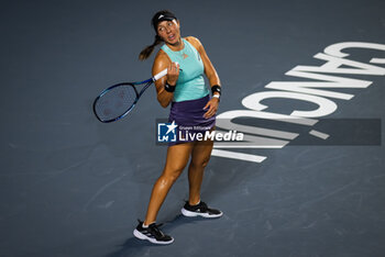 2023-10-29 - Jessica Pegula of the United States in action during the first round robin match of the 2023 WTA Finals Cancun, WTA tennis tournament on October 29, 2023 in Cancun, Mexico - TENNIS - WTA FINALS CANCUN 2023 - INTERNATIONALS - TENNIS