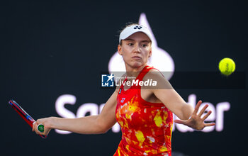 2023-10-29 - Elena Rybakina of Kazakhstan in action during the first round robin match of the 2023 WTA Finals Cancun, WTA tennis tournament on October 29, 2023 in Cancun, Mexico - TENNIS - WTA FINALS CANCUN 2023 - INTERNATIONALS - TENNIS
