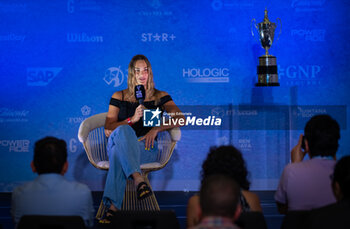 2023-10-28 - Aryna Sabalenka of Belarus during Media Day ahead of the 2023 WTA Finals Cancun, WTA tennis tournament on October 28, 2023 in Cancun, Mexico - TENNIS - WTA FINALS CANCUN 2023 - INTERNATIONALS - TENNIS