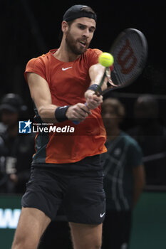 2023-11-03 - Karen Khachanov of Russia during day 5 of the Rolex Paris Masters 2023, ATP Masters 1000 tennis tournament on November 3, 2023 at Accor Arena in Paris, France - TENNIS - ATP - ROLEX PARIS MASTERS 2023 - INTERNATIONALS - TENNIS