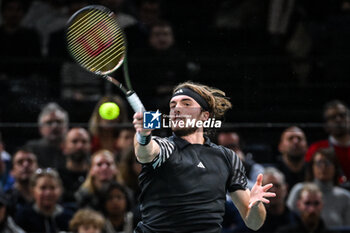 2023-11-04 - Stefanos TSITSIPAS of Greece during the sixth day of the Rolex Paris Masters 2023, ATP Masters 1000 tennis tournament on November 04, 2023 at Accor Arena in Paris, France - TENNIS - ATP - ROLEX PARIS MASTERS 2023 - INTERNATIONALS - TENNIS