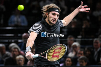 2023-11-04 - Stefanos TSITSIPAS of Greece during the sixth day of the Rolex Paris Masters 2023, ATP Masters 1000 tennis tournament on November 04, 2023 at Accor Arena in Paris, France - TENNIS - ATP - ROLEX PARIS MASTERS 2023 - INTERNATIONALS - TENNIS