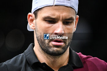 2023-11-04 - Grigor DIMITROV of Bulgaria during the sixth day of the Rolex Paris Masters 2023, ATP Masters 1000 tennis tournament on November 04, 2023 at Accor Arena in Paris, France - TENNIS - ATP - ROLEX PARIS MASTERS 2023 - INTERNATIONALS - TENNIS
