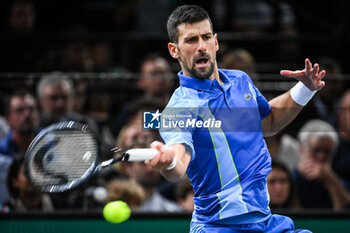 2023-11-04 - Novak DJOKOVIC of Serbia during the sixth day of the Rolex Paris Masters 2023, ATP Masters 1000 tennis tournament on November 04, 2023 at Accor Arena in Paris, France - TENNIS - ATP - ROLEX PARIS MASTERS 2023 - INTERNATIONALS - TENNIS