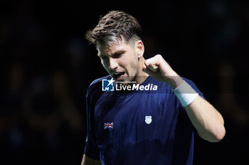 2023-11-23 - Cameron Norries of Great Britain in match 2 during the Davis Cup Finals 2023, Quarter-finals tennis match between Serbia and Great Britain on November 23, 2023 at Martin Carpena Pavilion in Malaga, Spain - TENNIS - DAVIS CUP FINALS 2023 - 1/4 - SERBIA V GREAT BRITAIN - INTERNATIONALS - TENNIS
