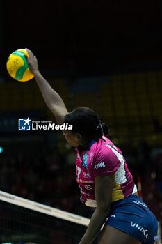 2023-12-06 - Myriam Sylla (Allianz VV Milano) during CEV Champions League Women 2024 match between Allianz VV Milano and Mulhouse Alsace at Opiquad Arena, Monza, Italy on December 6, 2023 - ALLIANZ VV MILANO VS VOLLEY MULHOUSE ALSACE - CHAMPIONS LEAGUE WOMEN - VOLLEYBALL