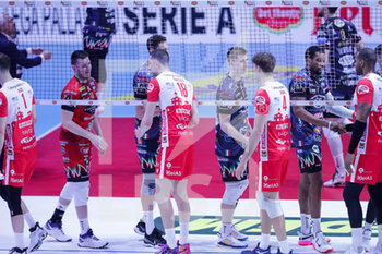 2023-02-25 - greeting start match - SEMIFINAL - SIR SAFETY SUSA PERUGIA VS GAS SALES BLUENERGY PIACENZA - ITALIAN CUP - VOLLEYBALL