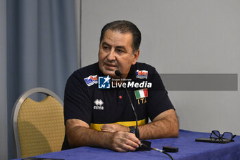 2023-09-13 - Ferdinando De Giorgi during the Press Conference to present the final phase of the European Men's Volleyball Championship, 13 September 2023, Hotel Mercure Roma West, Rome, Italy - CEV EUROVOLLEY 2023 FINALS PRESS CONFERENCE - CEV EUROVOLLEY MEN - VOLLEYBALL