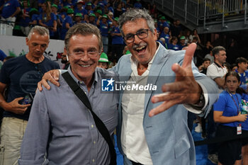 01/09/2023 - italy's lorenzetti coach syr safety susa perugia and presidente syr safety susa perugia - SERBIA VS ITALY - EUROVOLLEY MEN - VOLLEY