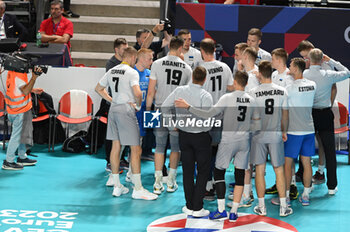 03/09/2023 - Estonia's team time out - ESTONIA VS SWITZERLAND - EUROVOLLEY MEN - VOLLEY