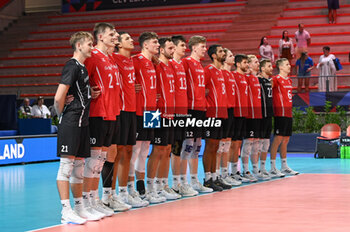 03/09/2023 - Switzerland's team national anthem - ESTONIA VS SWITZERLAND - EUROVOLLEY MEN - VOLLEY