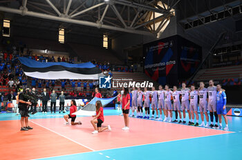 03/09/2023 - Estonia's team national anthem - ESTONIA VS SWITZERLAND - EUROVOLLEY MEN - VOLLEY