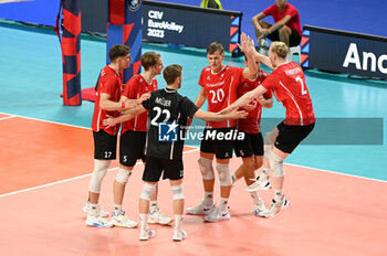 03/09/2023 - Switzerland's celebrations for the conquest of the point - ESTONIA VS SWITZERLAND - EUROVOLLEY MEN - VOLLEY