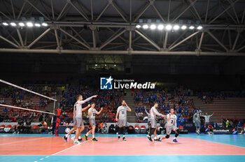 03/09/2023 - Estonia's team cheer at the end of the match - ESTONIA VS SWITZERLAND - EUROVOLLEY MEN - VOLLEY