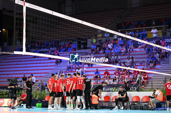 03/09/2023 - Switzerland's team time out - ESTONIA VS SWITZERLAND - EUROVOLLEY MEN - VOLLEY