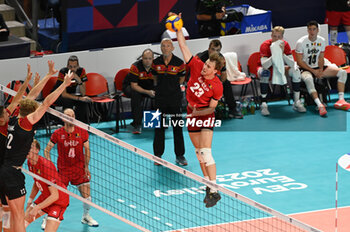 03/09/2023 - Belgium's Reggers Ferre #23 attack - BELGIUM VS GERMANY - EUROVOLLEY MEN - VOLLEY