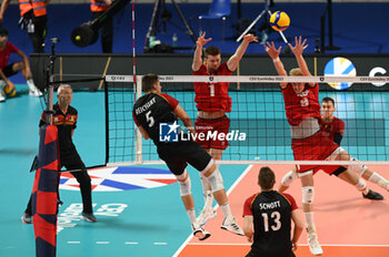 03/09/2023 - Germany's Reichert Moritz #5 attack - BELGIUM VS GERMANY - EUROVOLLEY MEN - VOLLEY