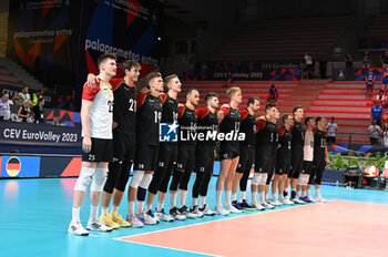 03/09/2023 - Germany's team national anthem - BELGIUM VS GERMANY - EUROVOLLEY MEN - VOLLEY