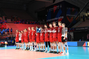 03/09/2023 - Belgium's team national anthem - BELGIUM VS GERMANY - EUROVOLLEY MEN - VOLLEY