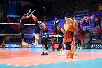 03/09/2023 - Germany's players take to the volleyball court - BELGIUM VS GERMANY - EUROVOLLEY MEN - VOLLEY