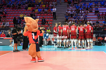 03/09/2023 - Belgium's players take to the volleyball court - BELGIUM VS GERMANY - EUROVOLLEY MEN - VOLLEY