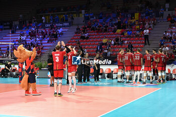 03/09/2023 - Belgium's players take to the volleyball court - BELGIUM VS GERMANY - EUROVOLLEY MEN - VOLLEY