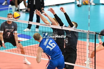 04/09/2023 - Serbia's Luburic Drazen #16 attack - SERBIA VS ESTONIA - EUROVOLLEY MEN - VOLLEY