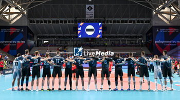 04/09/2023 - Estonia's team national anthem - SERBIA VS ESTONIA - EUROVOLLEY MEN - VOLLEY