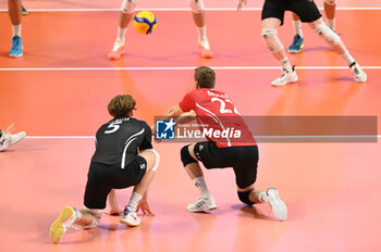 2023-09-04 - Switzerland's Muller Luca #22 and Switzerland's Ulrich Luca #5 - ITALY VS SWITZERLAND - CEV EUROVOLLEY MEN - VOLLEYBALL