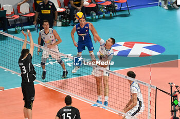 04/09/2023 - Italy's Giannelli Simone #6 attack - ITALY VS SWITZERLAND - EUROVOLLEY MEN - VOLLEY